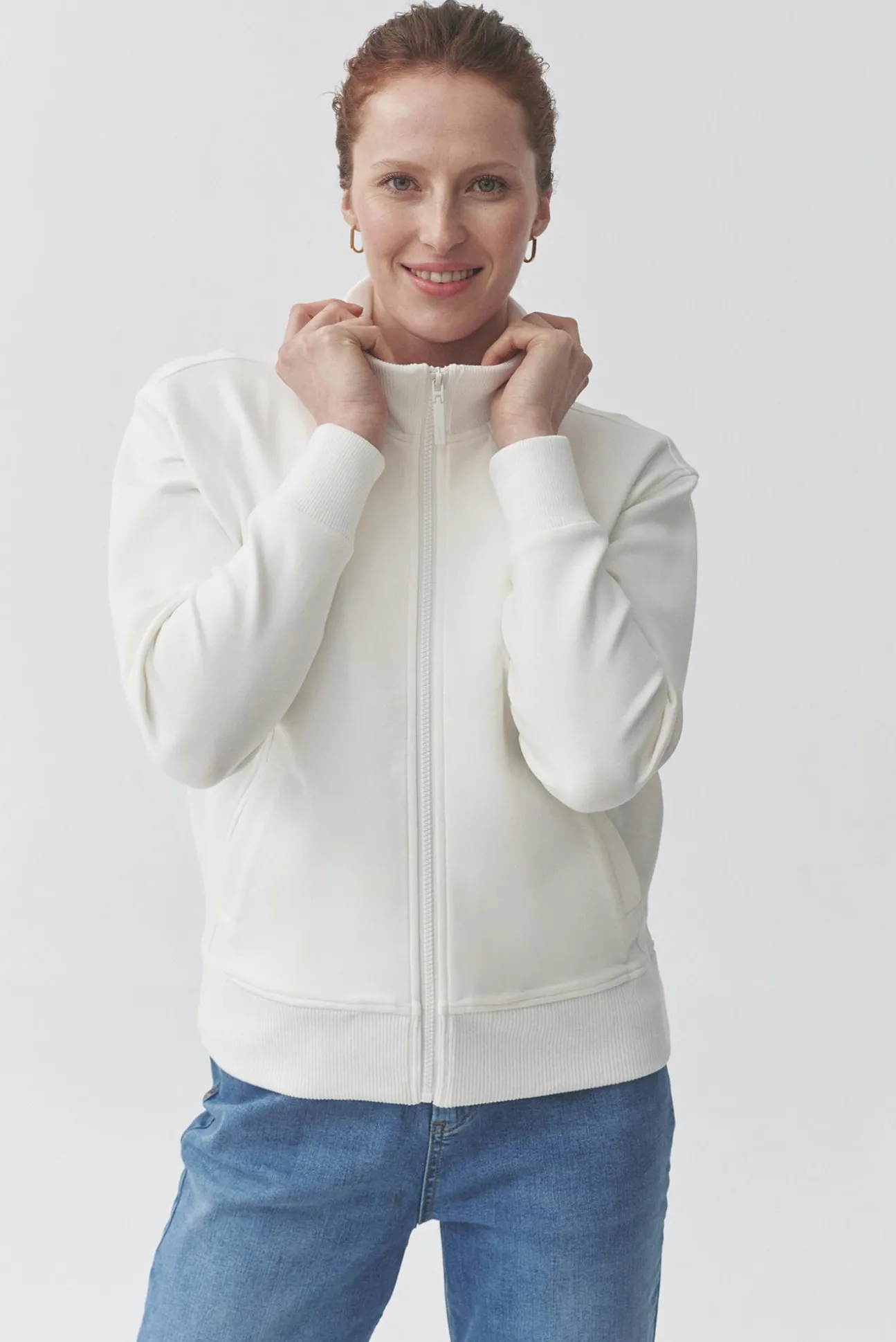 BAWEŁNIANA BLUZA ZE STÓJKĄ — TONIA