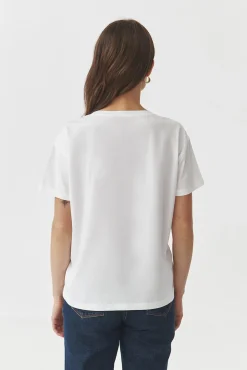 BAWEŁNIANY T-SHIRT OVERSIZE — CARLA