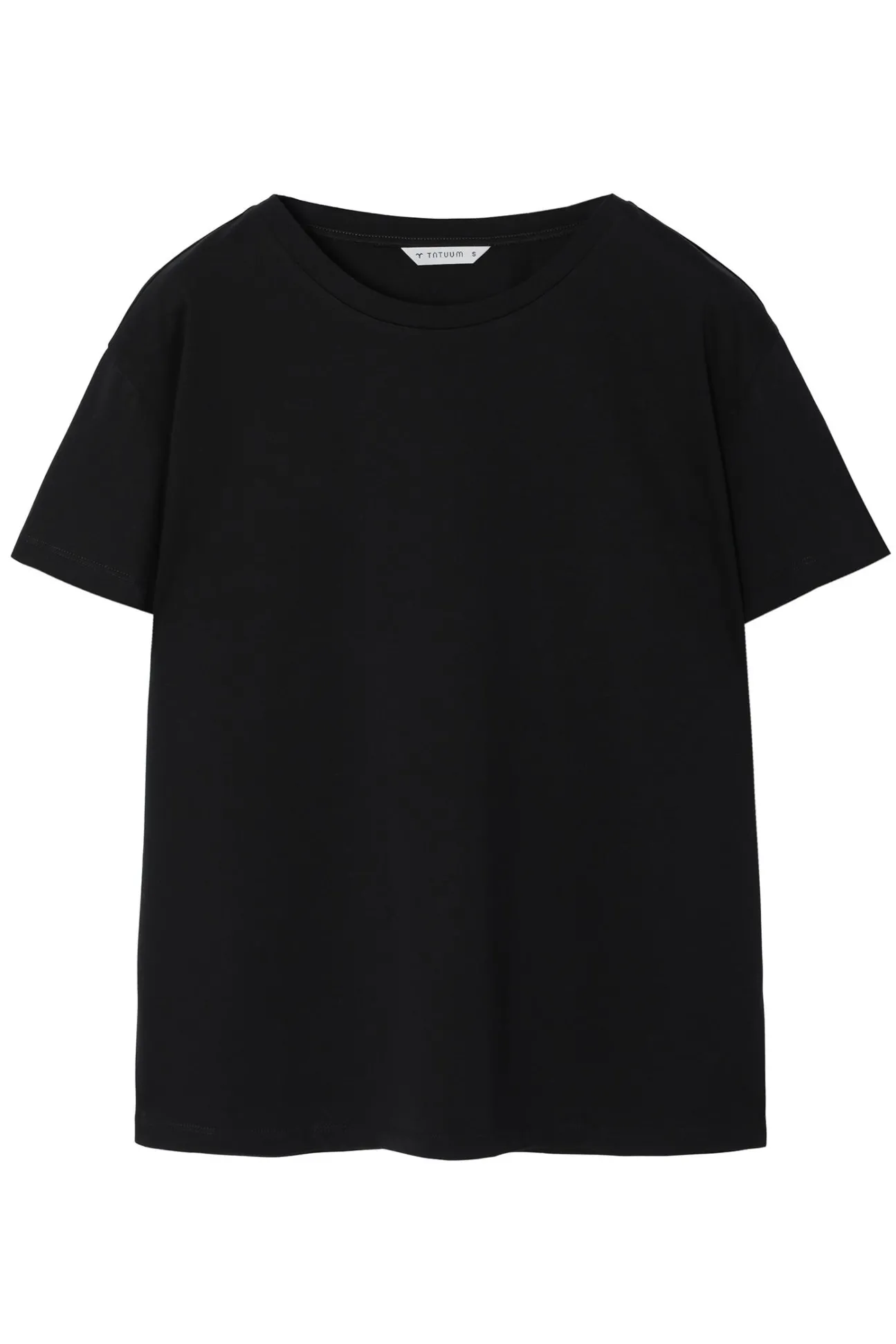 BAWEŁNIANY T-SHIRT OVERSIZE — CARLA
