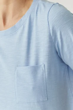 BAWEŁNIANY T-SHIRT Z KIESZONKĄ - DELQI