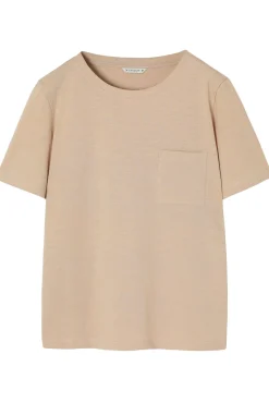 BAWEŁNIANY T-SHIRT Z KIESZONKĄ - DELQI