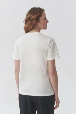 BAWEŁNIANY T-SHIRT Z KWIATOWYM NADRUKIEM — MALATI
