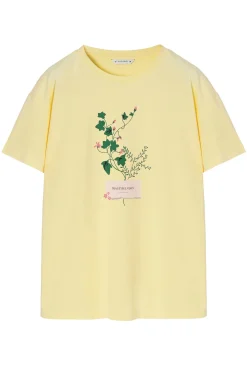 BAWEŁNIANY T-SHIRT Z KWIATOWYM NADRUKIEM — MALATI