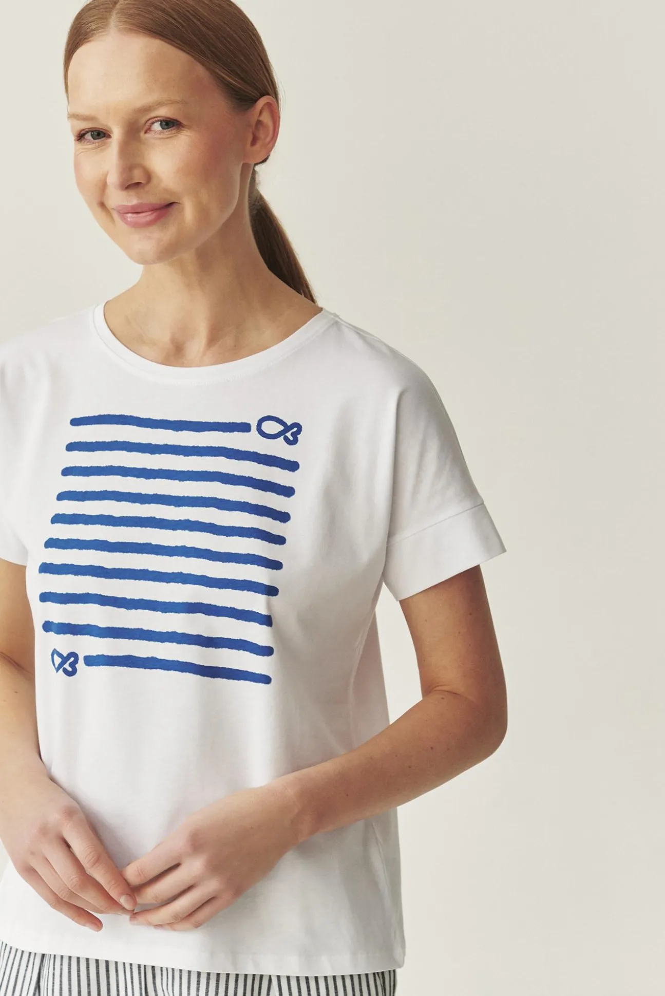 BAWEŁNIANY T-SHIRT Z NADRUKIEM - MONKI 1