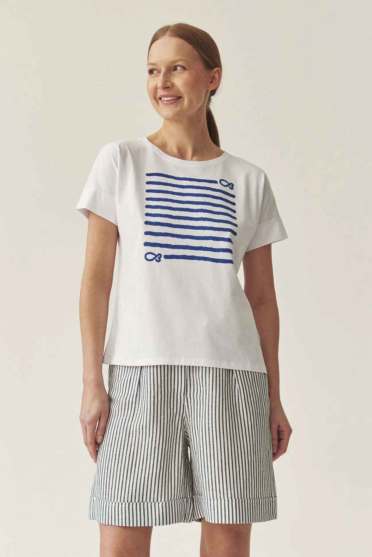 BAWEŁNIANY T-SHIRT Z NADRUKIEM - MONKI 1