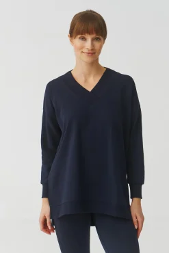 BLUZA DAMSKA Z DEKOLTEM W SEREK - FILIPPA