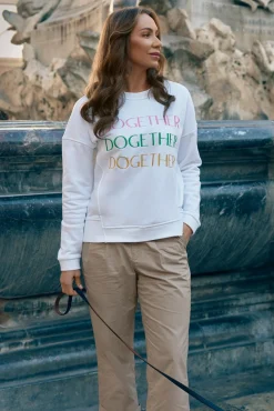 BLUZA DAMSKA Z HAFTOWANYM NAPISEM - GINGER
