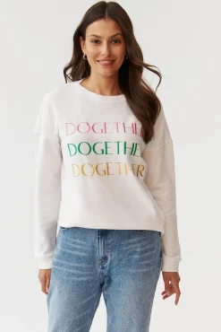BLUZA DAMSKA Z HAFTOWANYM NAPISEM - GINGER