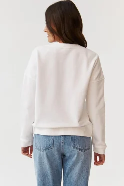 BLUZA DAMSKA Z HAFTOWANYM NAPISEM - GINGER