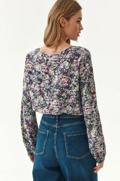 BLUZKA DAMSKA W PRINT KWIATOWY LINALIA