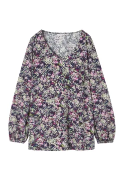 BLUZKA DAMSKA W PRINT KWIATOWY LINALIA