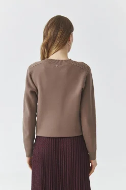 DAMSKI SWETER O KROJU BOMBER Z NAPAMI- ANGIE