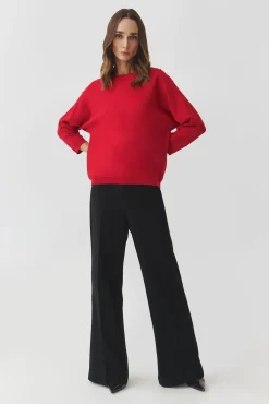 DAMSKI SWETER Z OZDOBNYMI KULECZKAMI — PERLO