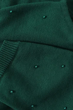 DAMSKI SWETER Z OZDOBNYMI KULECZKAMI — PERLO