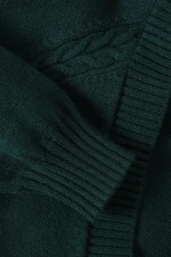 DAMSKI SWETER ZE STRUKTURALNYM WZOREM I DEKOLTEM W SEREK — JAYLIN 1