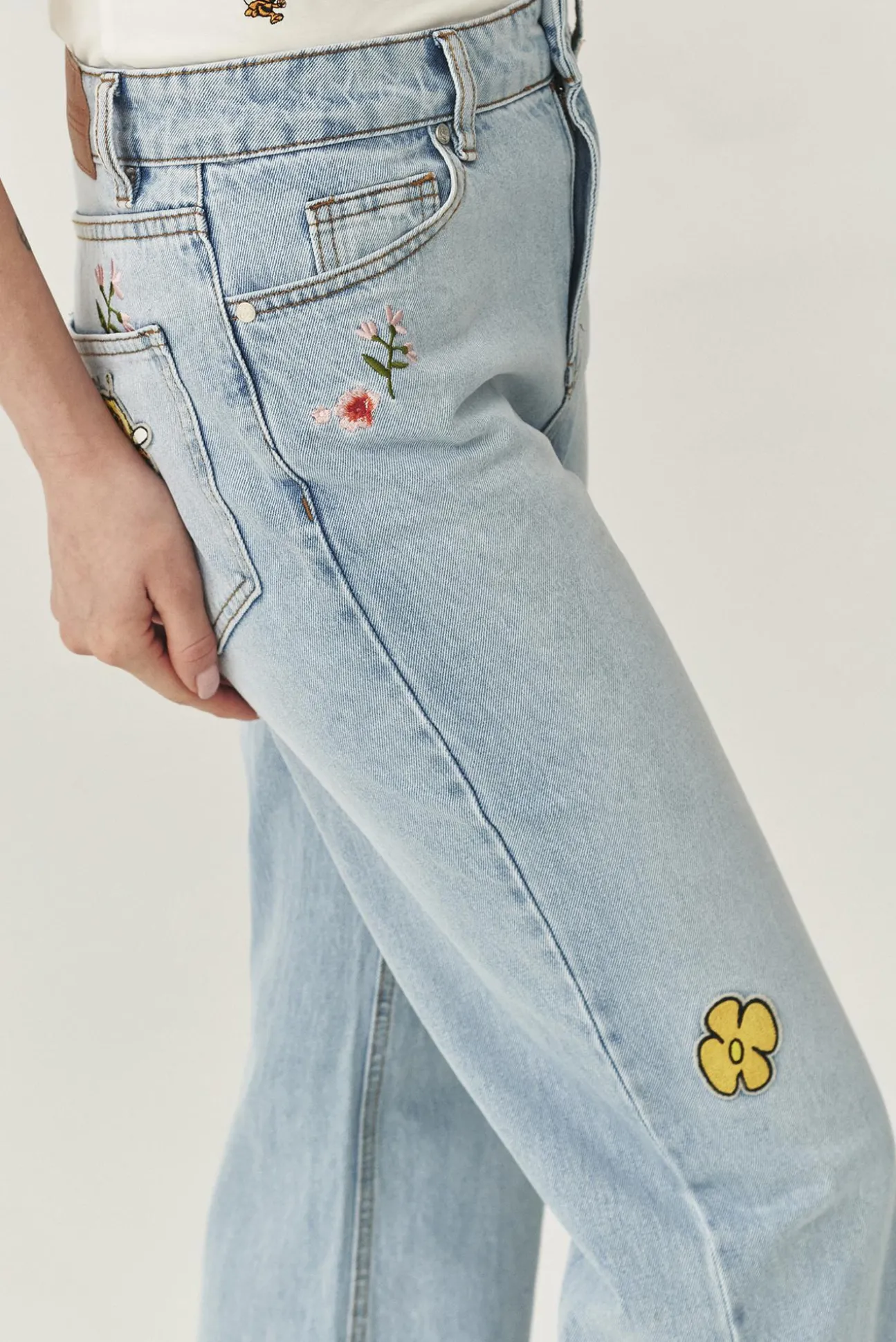 DENIMOWE SPODNIE WIDE LEG — RISO