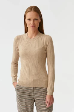 DOPASOWANY DAMSKI SWETER PRĄŻKOWANY ANCA