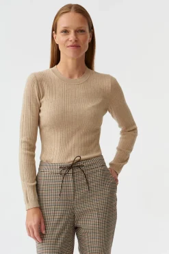 DOPASOWANY DAMSKI SWETER PRĄŻKOWANY ANCA