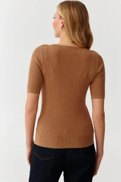 DOPASOWANY SWETER DAMSKI W PRĄŻKI - SALMIKO