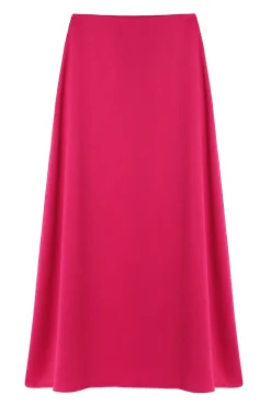 DŁUGA SPÓDNICA Z SATYNOWYM POŁYSKIEM — LEJA