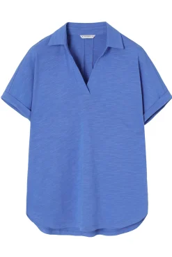 DZIANINOWA BLUZKA O KROJU POLO - AMBRA