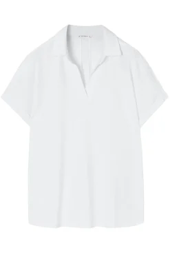 DZIANINOWA BLUZKA O KROJU POLO - AMBRA