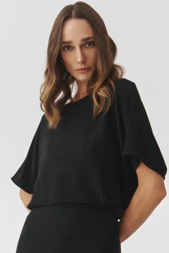 ELEGANCKA SUKIENKA MAXI Z POŁYSKUJĄCĄ PRZĘDZĄ — KATIE