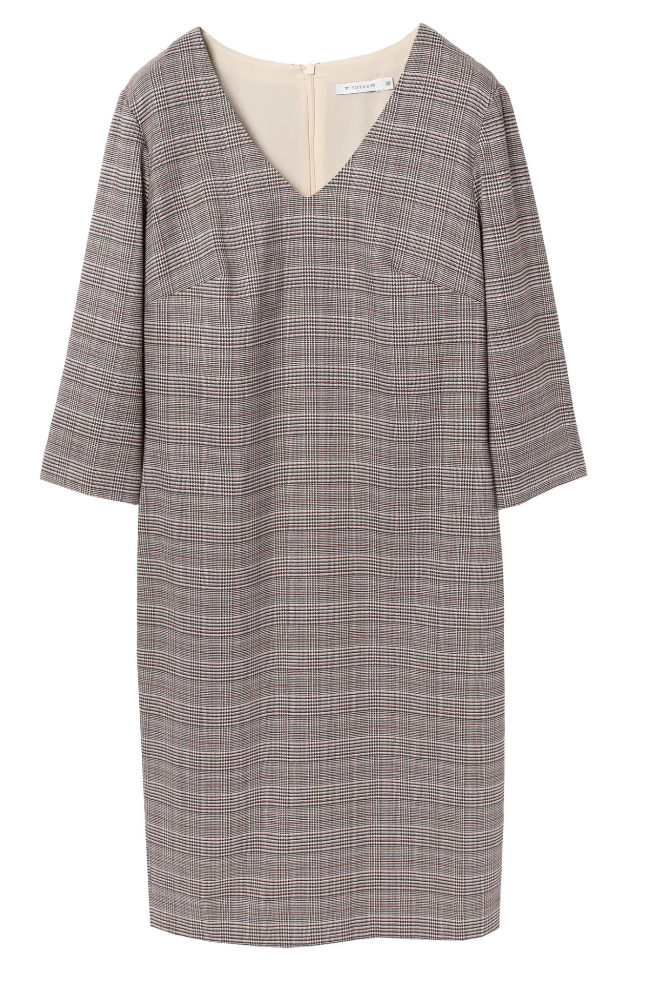 ELEGANCKA SUKIENKA TKANINOWA W KRATĘ - KOLUMI