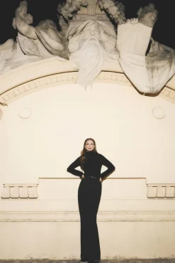 ELEGANCKA TKANINOWA SPÓDNICA MAXI — PALOMA 3