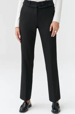 ELEGANCKIE TKANINOWE SPODNIE DAMSKIE W KANT LAURA