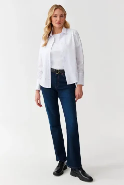 KLASYCZNA TKANINOWA KOSZULA DAMSKA - ELI