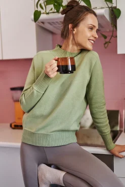 KLASYCZNY SWETER Z OKRĄGŁYM DEKOLTEM - ROSIE