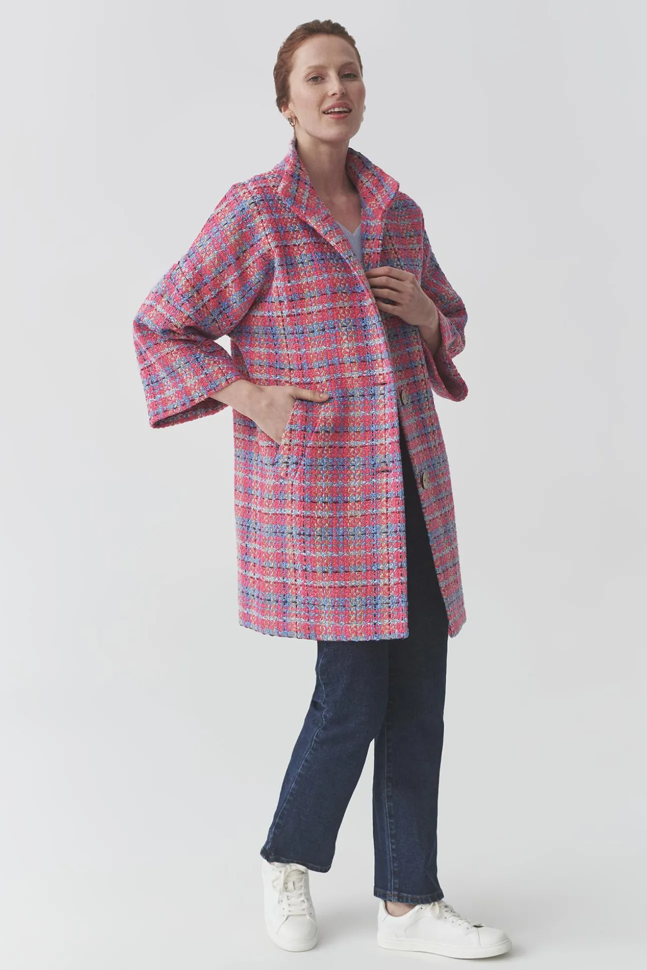 KOLOROWY PŁASZCZ OVERSIZE — MORWI