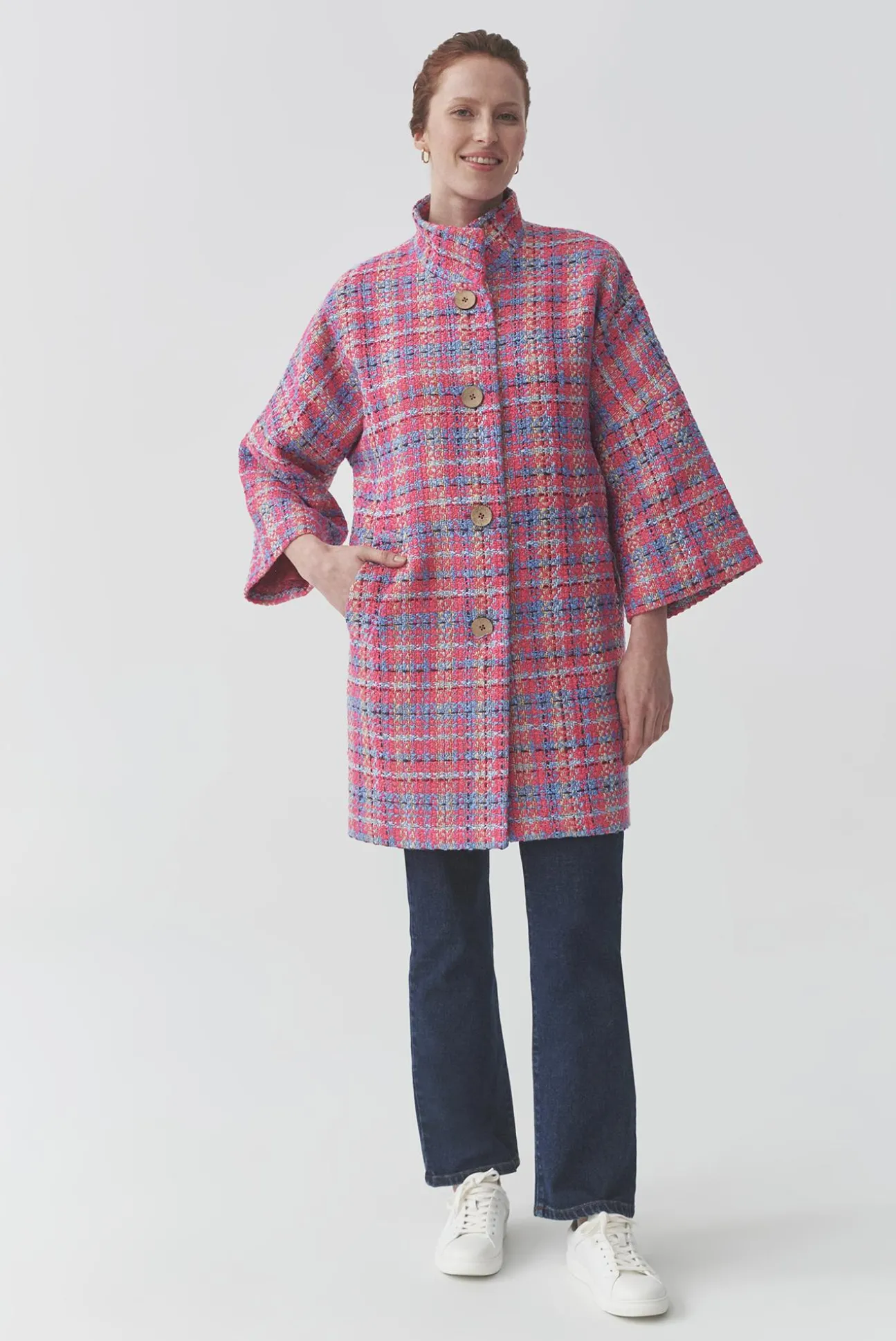 KOLOROWY PŁASZCZ OVERSIZE — MORWI
