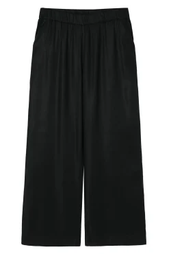 LNIANO-WISKOZOWE SPODNIE WIDE LEG — NERJA