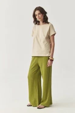 LUŹNY T-SHIRT Z BAWEŁNY - ANOKO 1