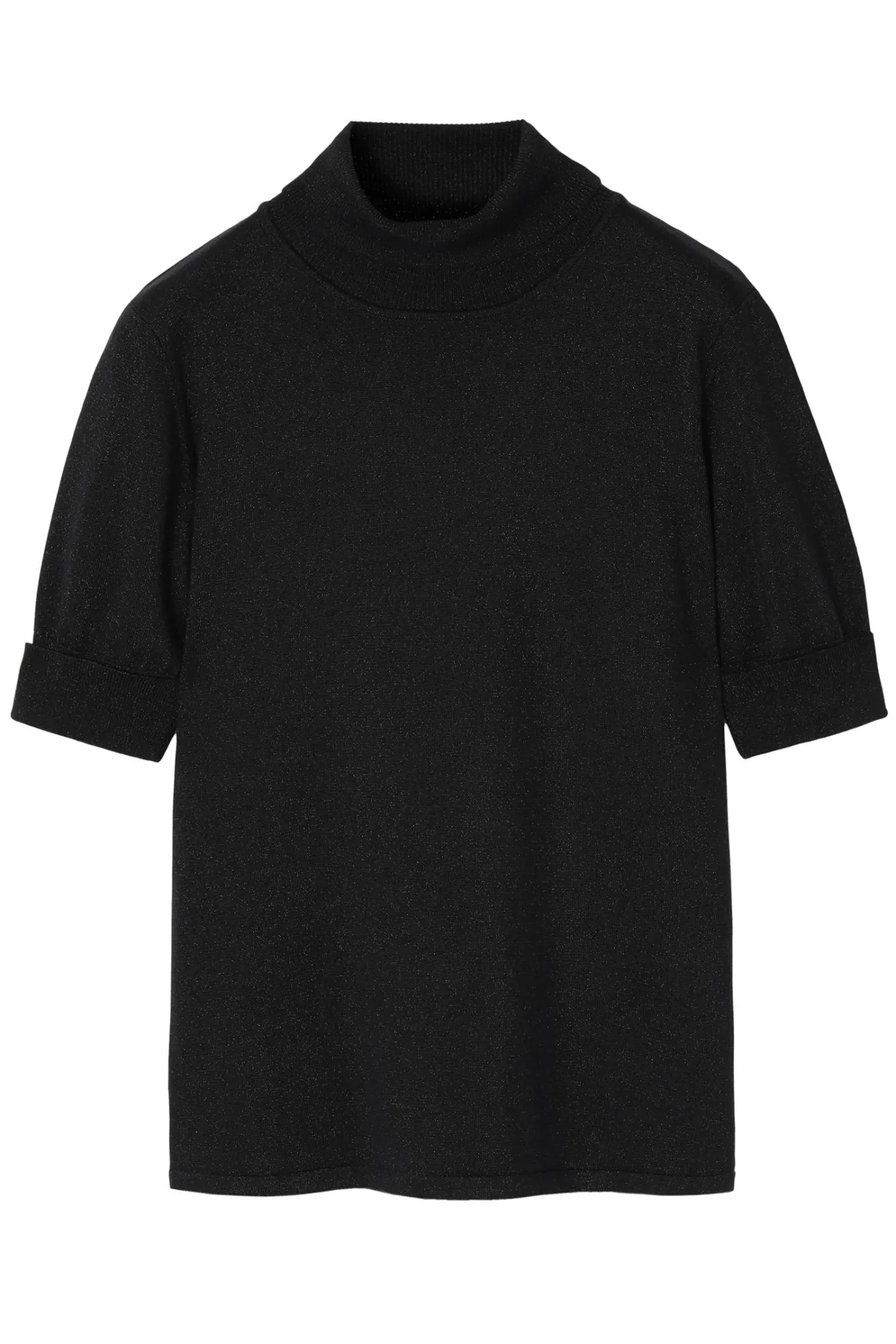METALIZUJĄCY SWETER DAMSKI Z GOLFEM LU