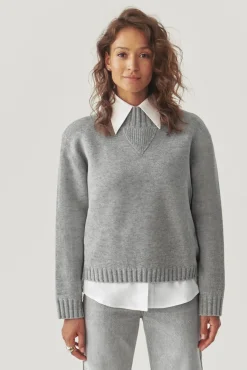 OVERSIZOWY SWETER DAMSKI Z PÓŁGOLFEM - MALMANA 1