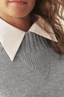 OVERSIZOWY SWETER DAMSKI Z PÓŁGOLFEM - MALMANA 1