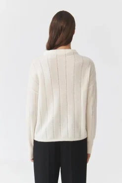 OVERSIZOWY SWETER DAMSKI Z GOLFEM — PEARL