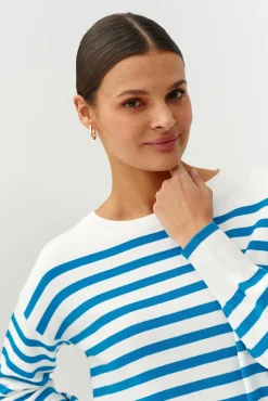 OVERSIZOWY SWETER DAMSKI W PASKI - MIRO