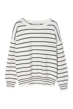 OVERSIZOWY SWETER DAMSKI W PASKI ASOKO