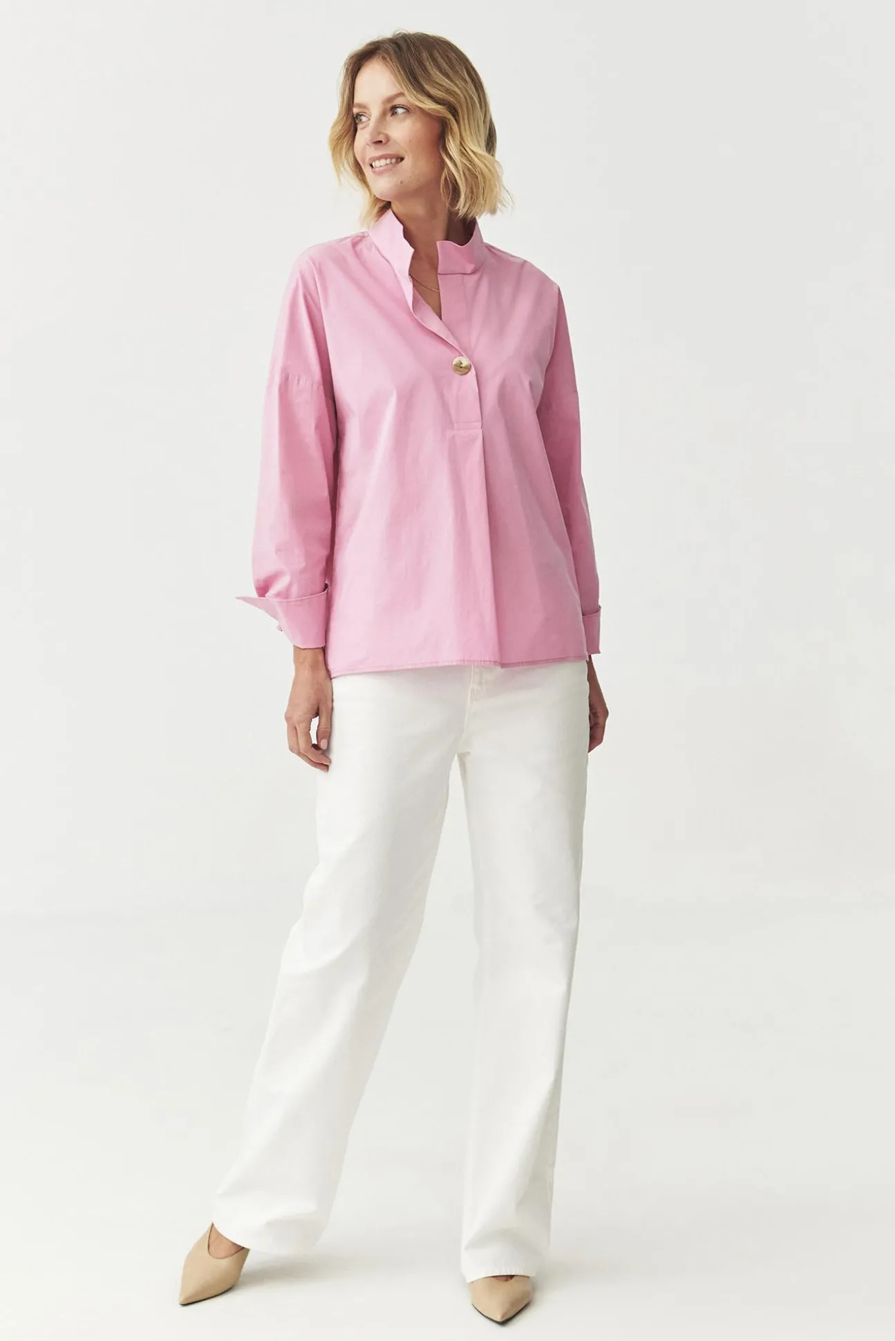 PASTELOWA BLUZKA ZE STÓJKĄ — LOTARI