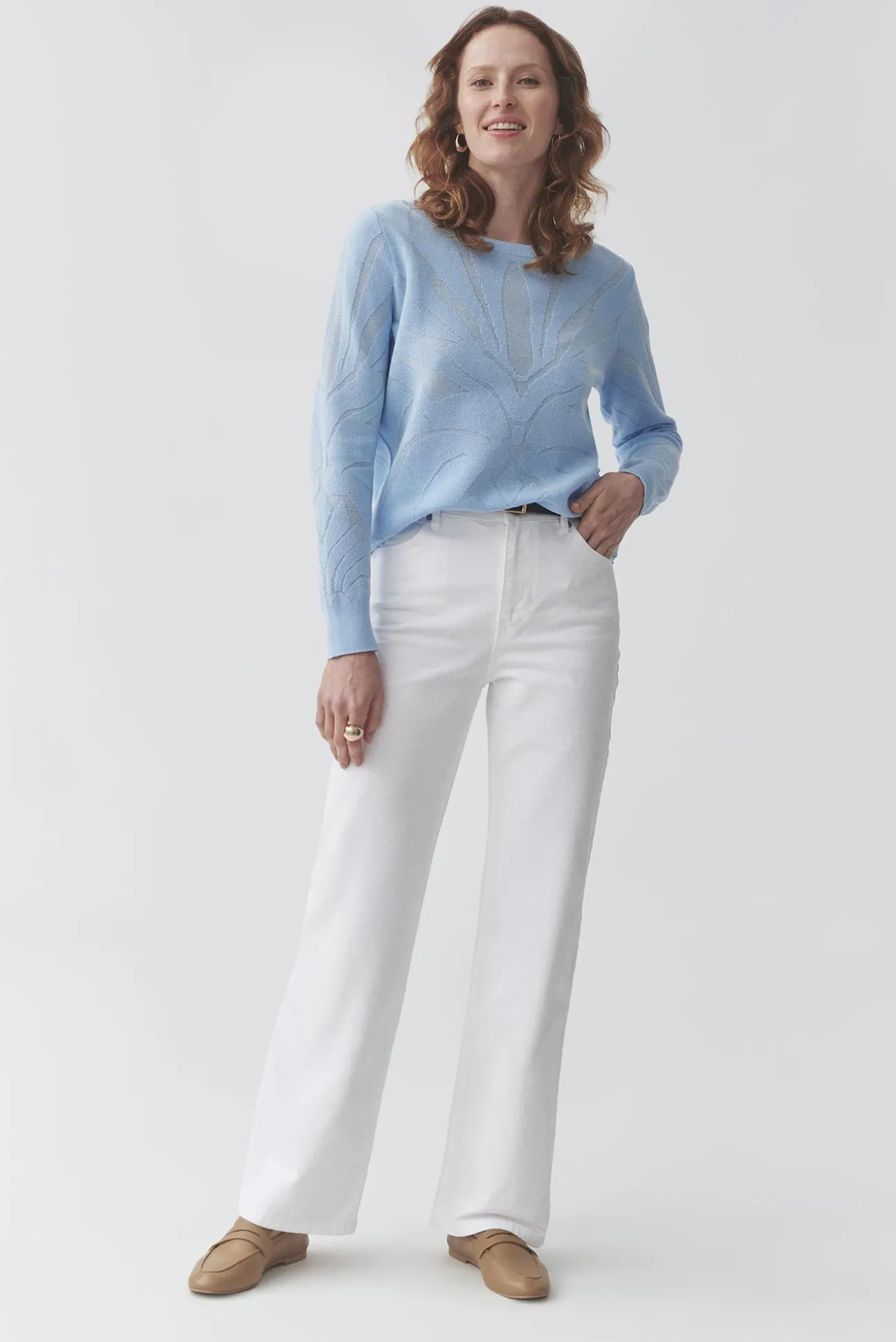PASTELOWY SWETER Z BAWEŁNIANEJ PRZĘDZY — FINN