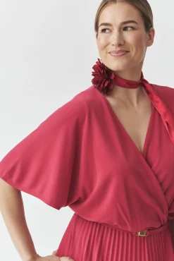 PLISOWANA SUKIENKA W KOLORZE FUKSJI — GALIJA
