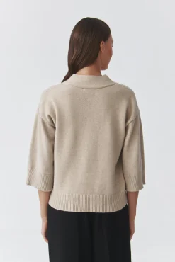 PONADCZASOWY SWETER DAMSKI Z SZEROKIM RĘKAWEM — MIU