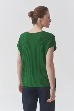 PRĄŻKOWANA BLUZKA Z WISKOZOWEJ PRZĘDZY — GERI