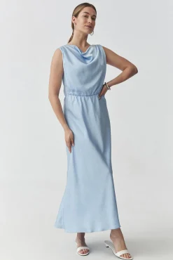 SATYNOWA SUKIENKA MAXI — BELLI