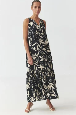SATYNOWA SUKIENKA Z DEKOLTEM HALTER — OROKONO
