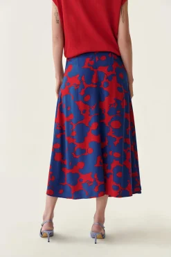 SPÓDNICA MIDI W KWIATOWY PRINT SAMI